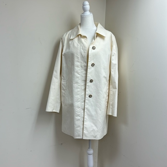 Coach Ivory Trench Coat Size large - Picture 1 of 7
